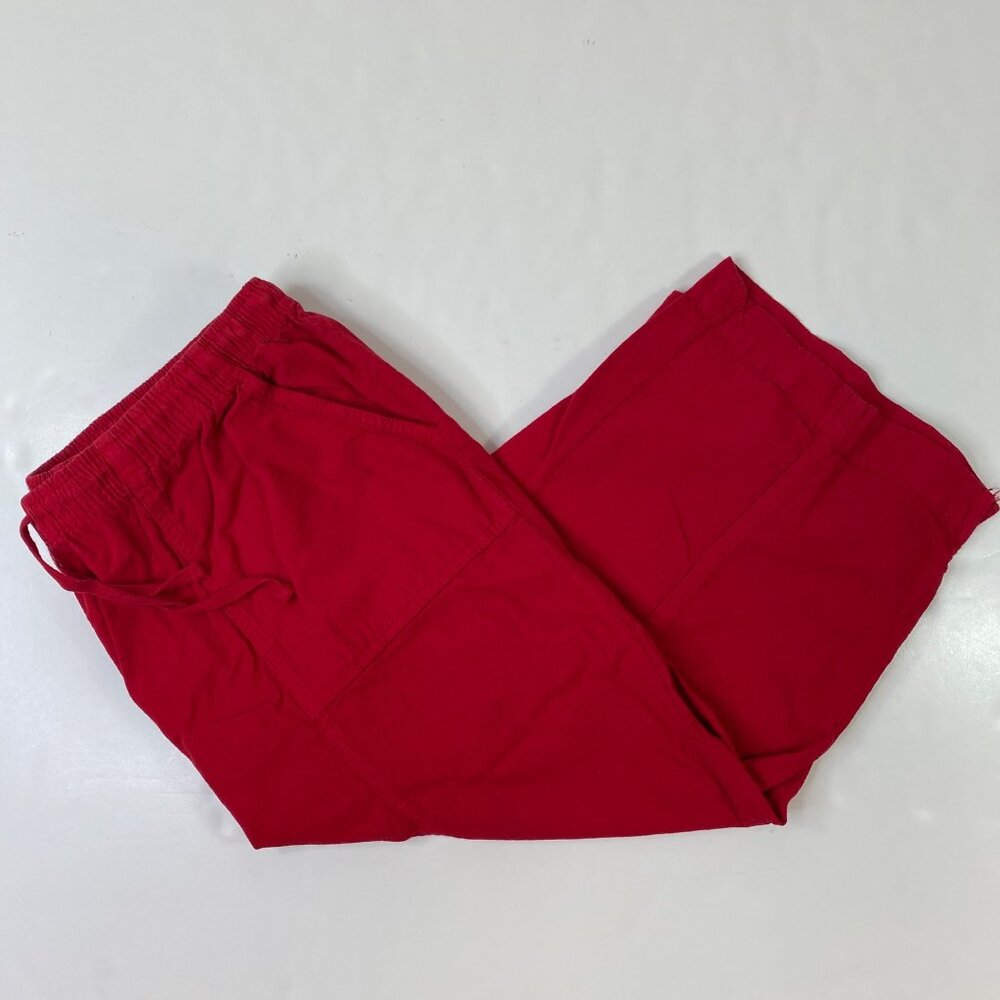 Erika Womens Petite Red Drawstring Pants Size PXL